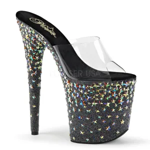 STARSPLASH-801  Clear/Black(Silver Hologram Stars)