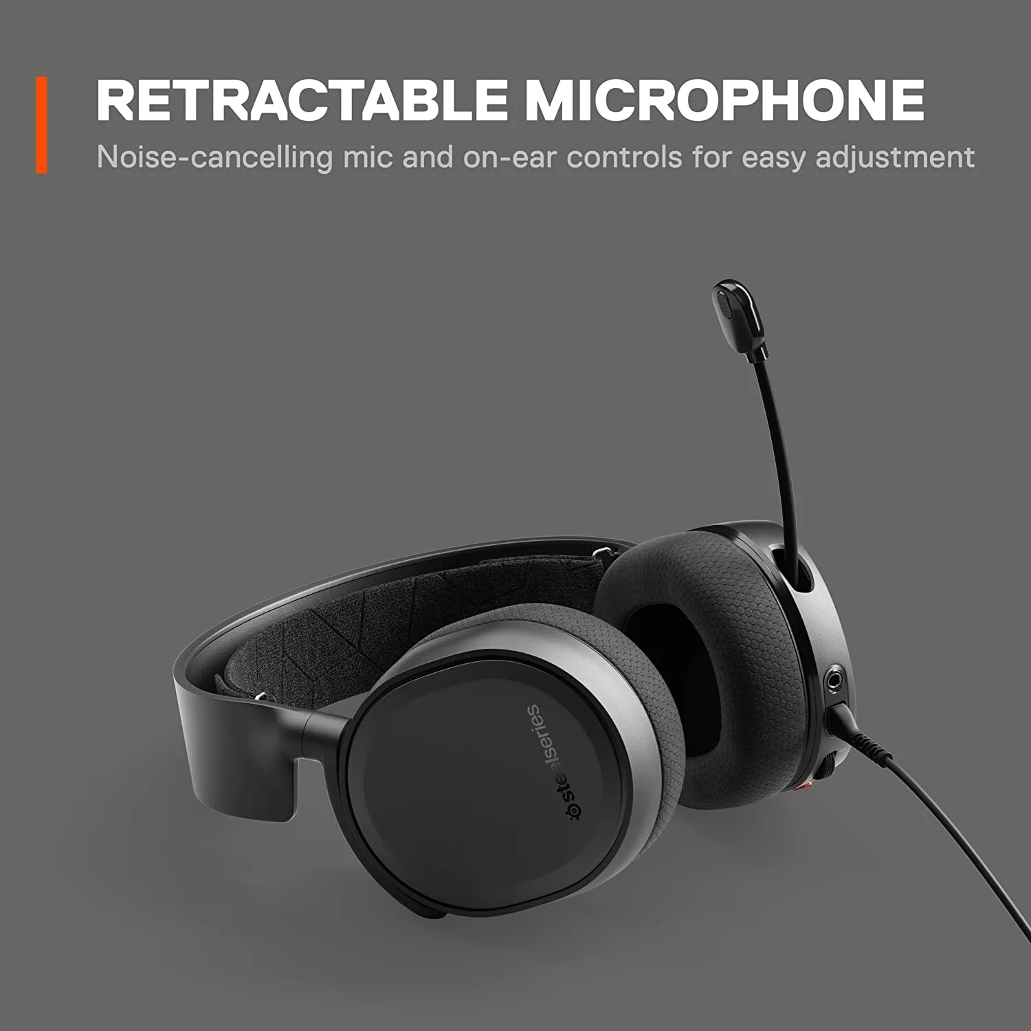 SteelSeries Arctis 3 - All-Platform Gaming Headset - for PC, PlayStation 4|5, Xbox One, Series S|X, Nintendo Switch, VR, Android, and iOS - Black