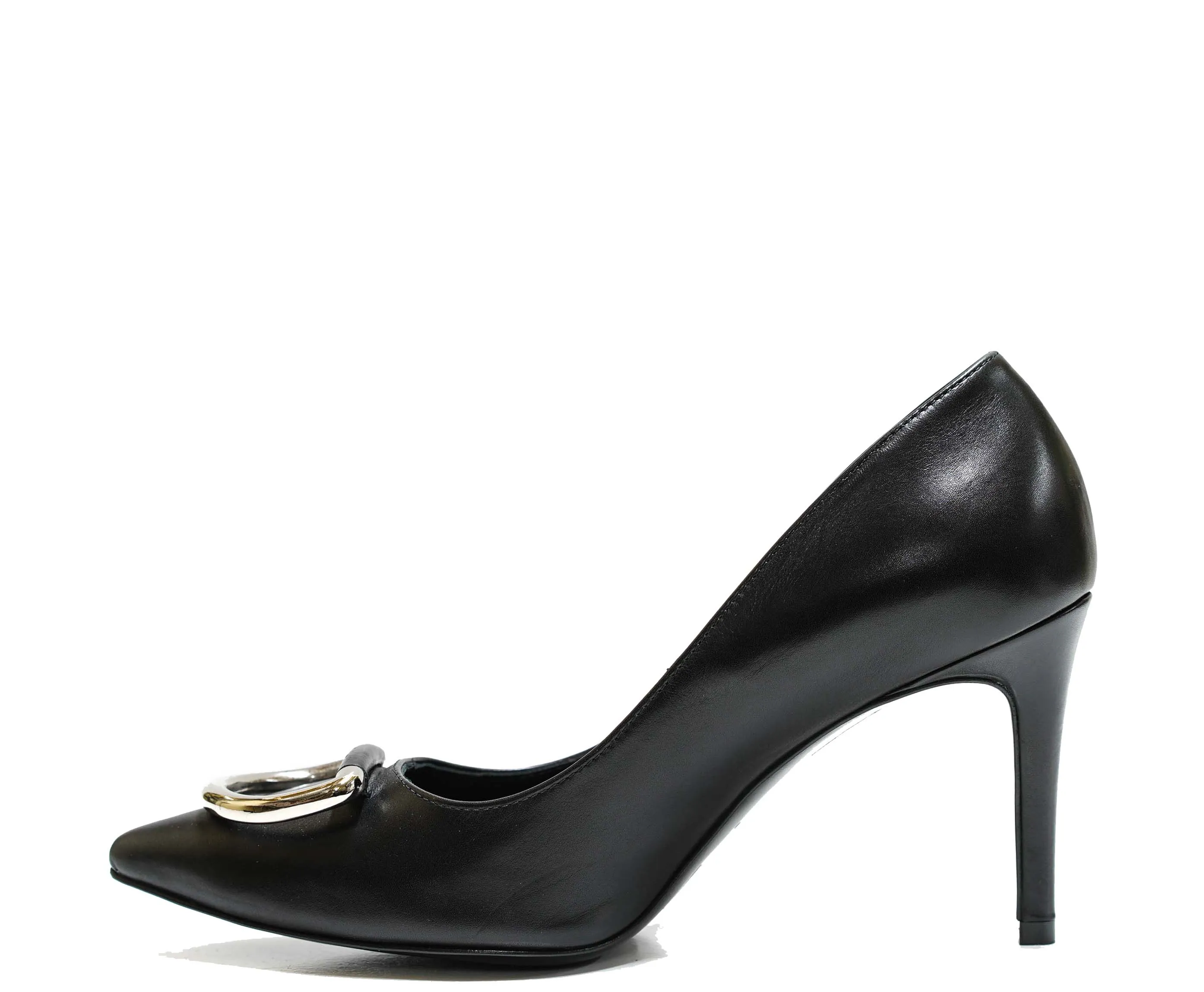 Stefano Stefani Women's Leather Black & Silver Shoe 7607 40% OFF