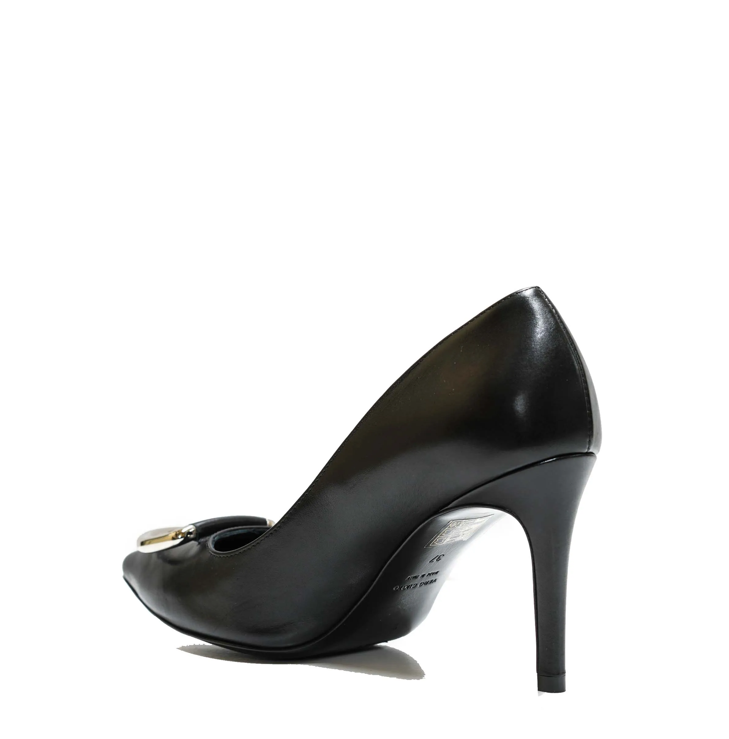 Stefano Stefani Women's Leather Black & Silver Shoe 7607 40% OFF