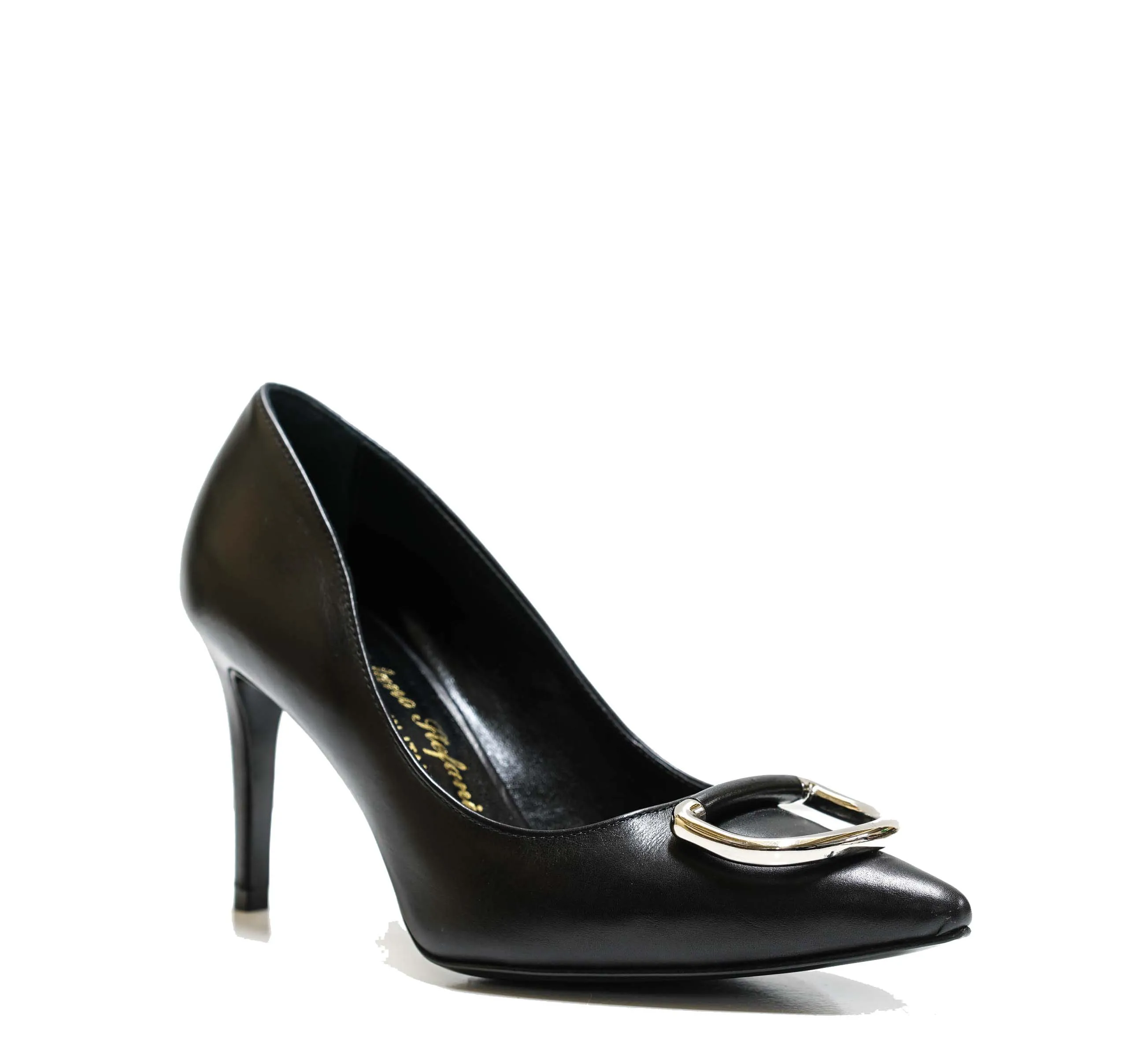 Stefano Stefani Women's Leather Black & Silver Shoe 7607 40% OFF