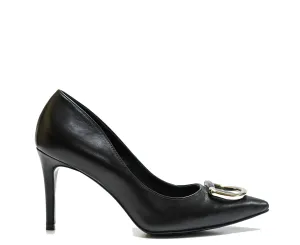 Stefano Stefani Women's Leather Black & Silver Shoe 7607 40% OFF