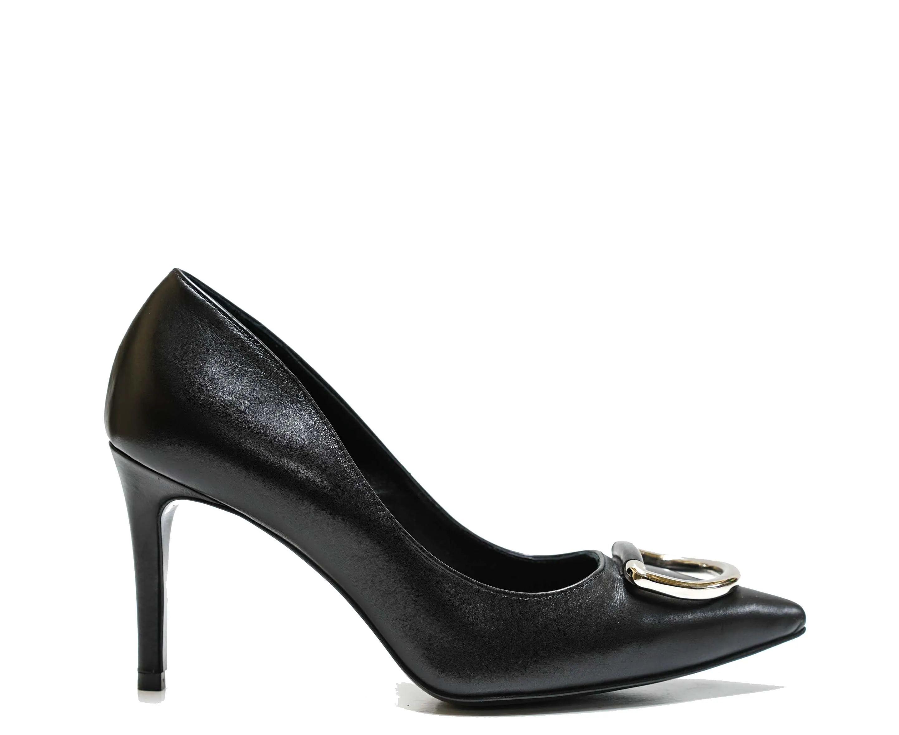 Stefano Stefani Women's Leather Black & Silver Shoe 7607 40% OFF
