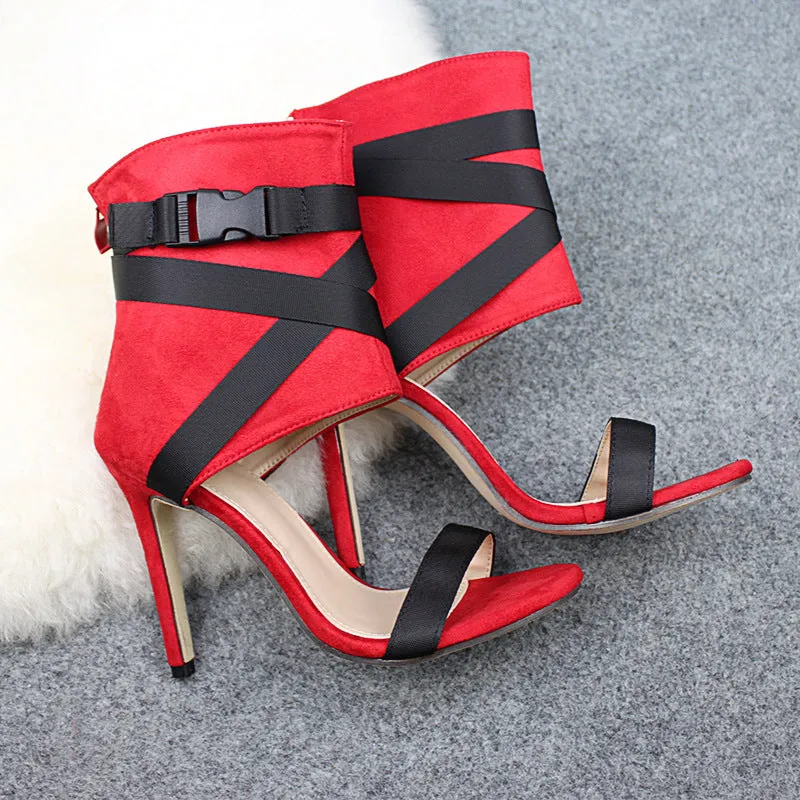 Strappy Heel Bootie Hybrid