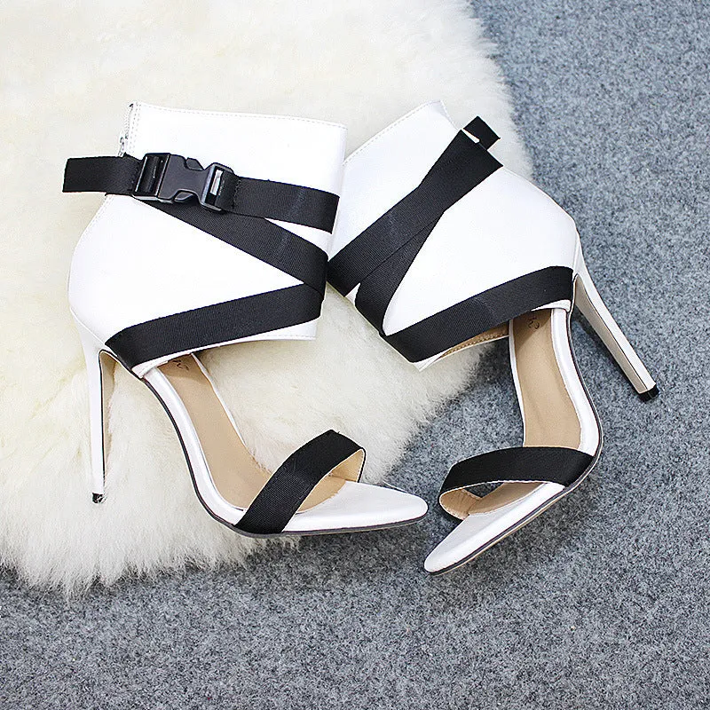 Strappy Heel Bootie Hybrid