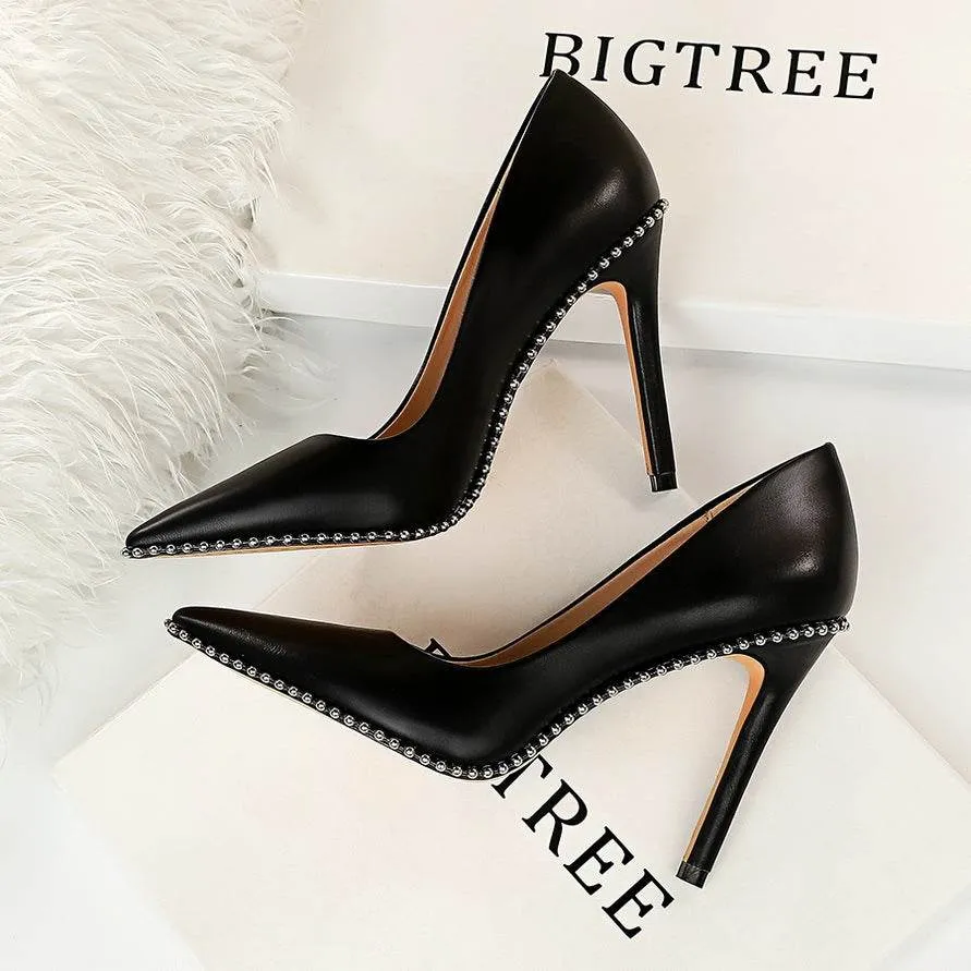 Studded high heels