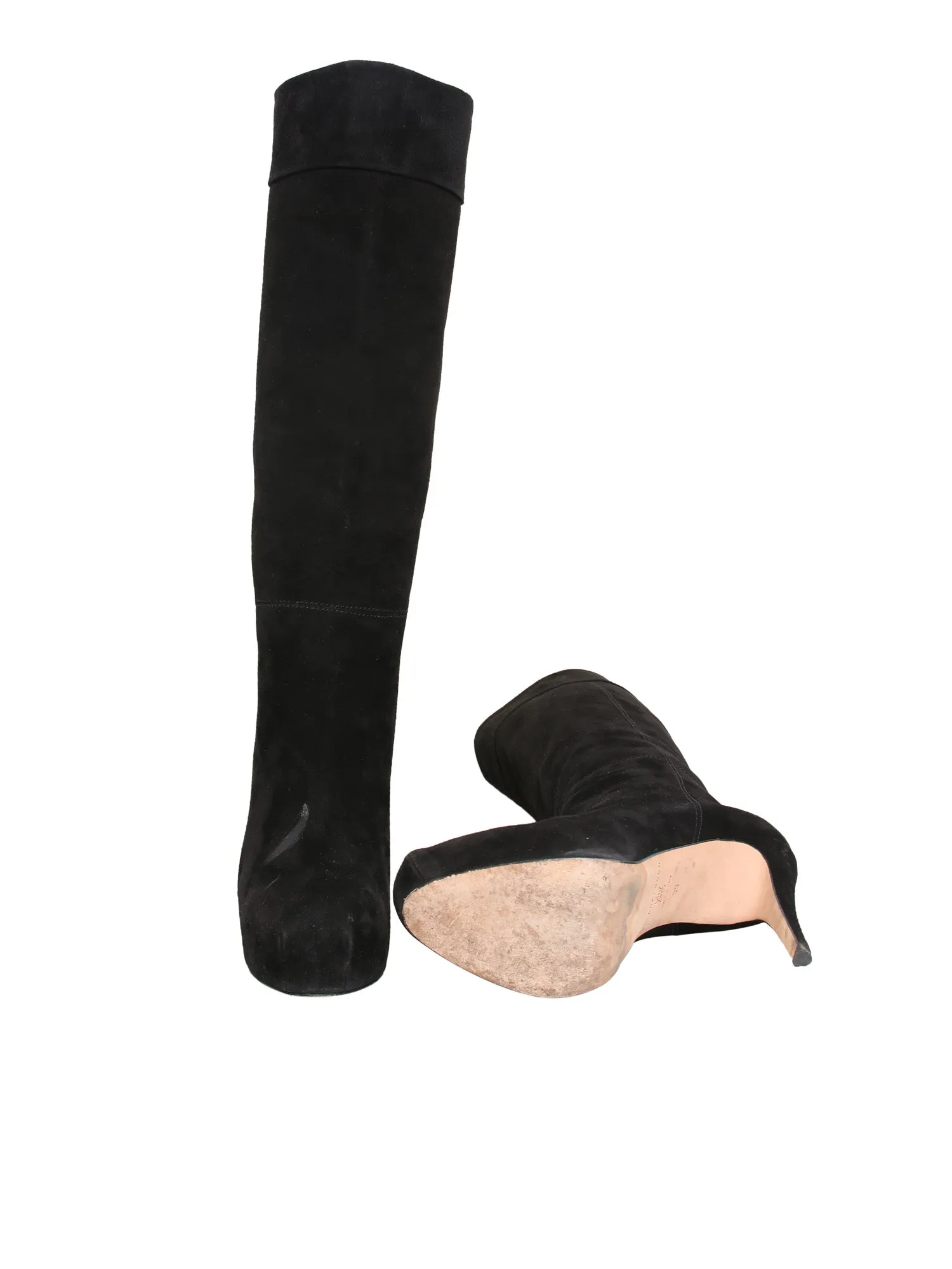 Suede Knee-High Boots