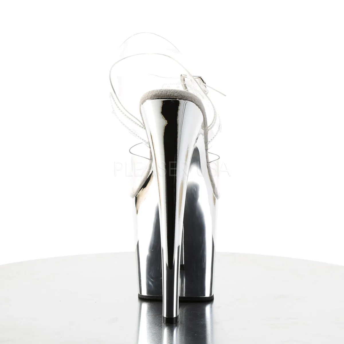 TABOO-708  Clear/Silver Chrome