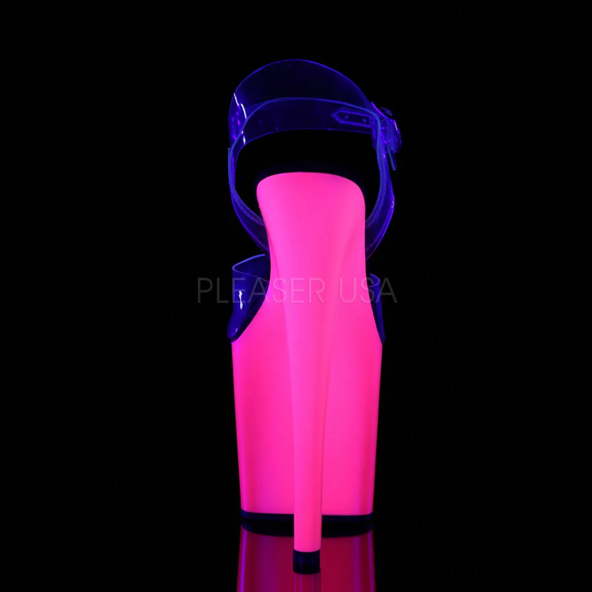 TABOO-708UV  Clear/Neon Pink