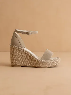 The Madrid | Taupe Wedge Heel