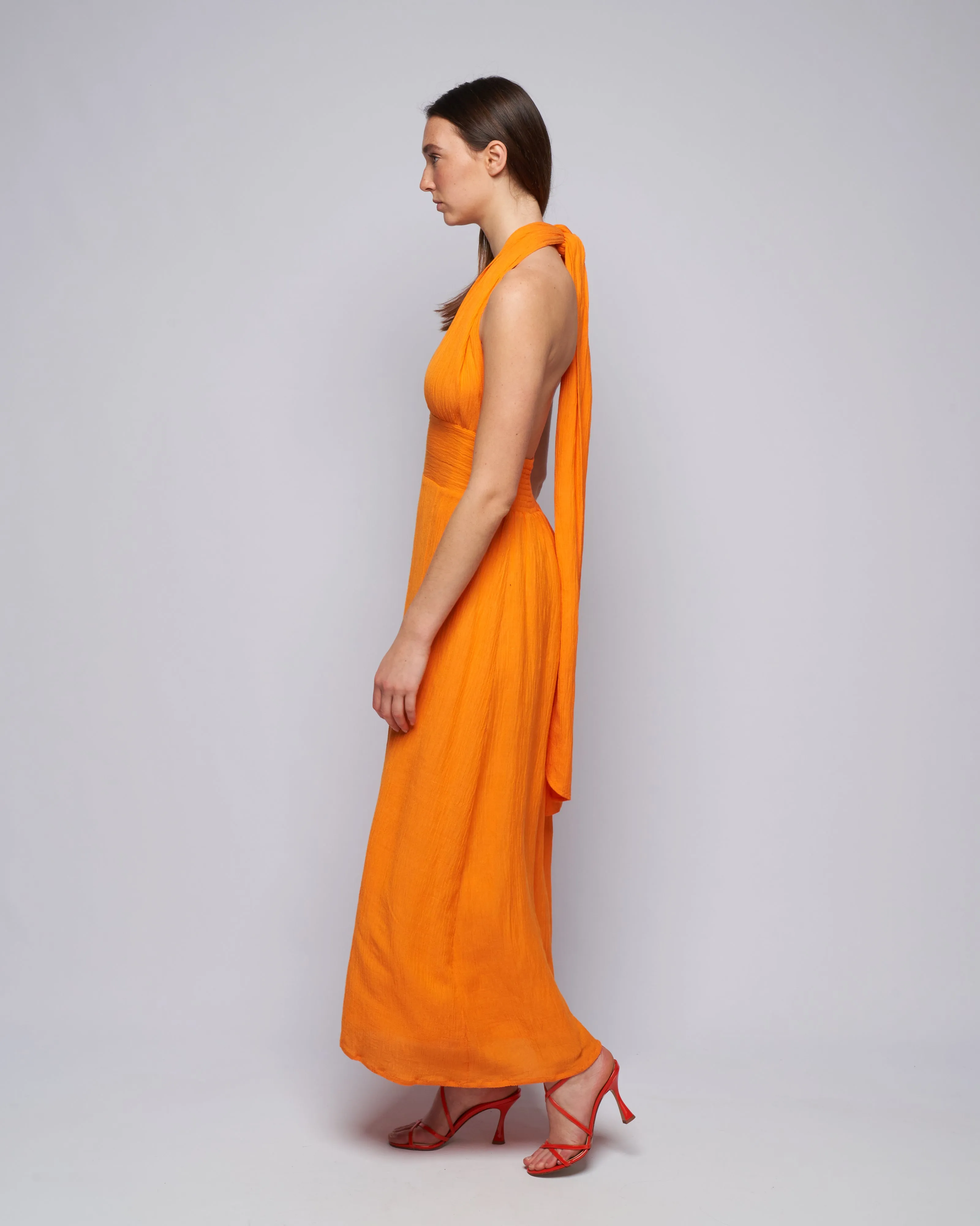 tropiques maxi dress - tangerine