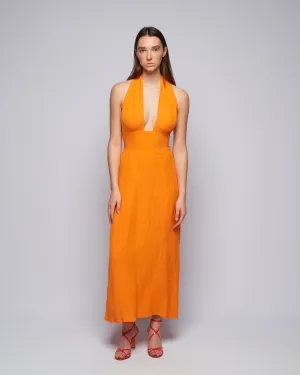 tropiques maxi dress - tangerine
