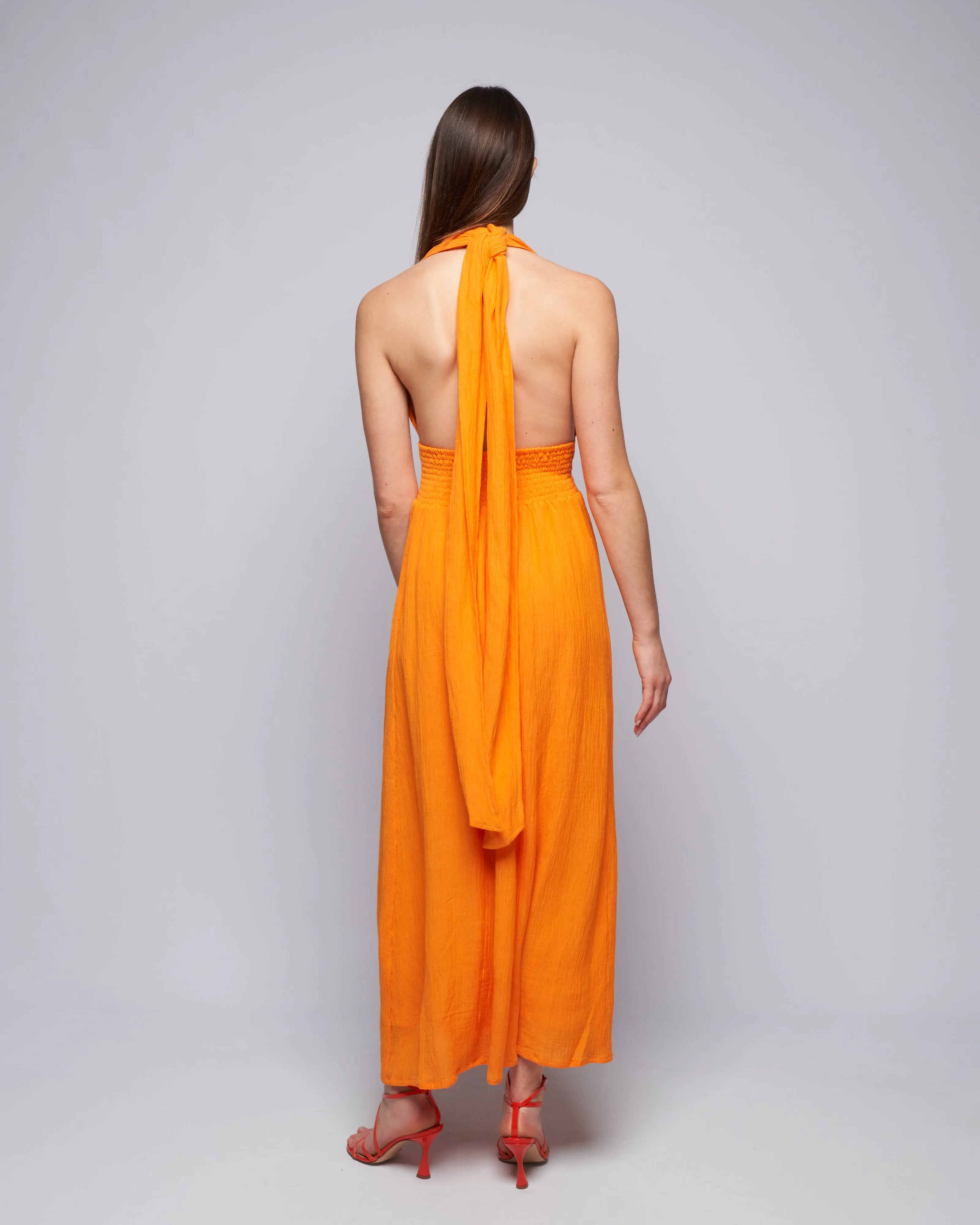 tropiques maxi dress - tangerine