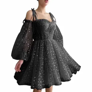 Tulle Homecoming Dresses Puffy Sleeve Sweetheart Short Prom Dresses Party Gowns