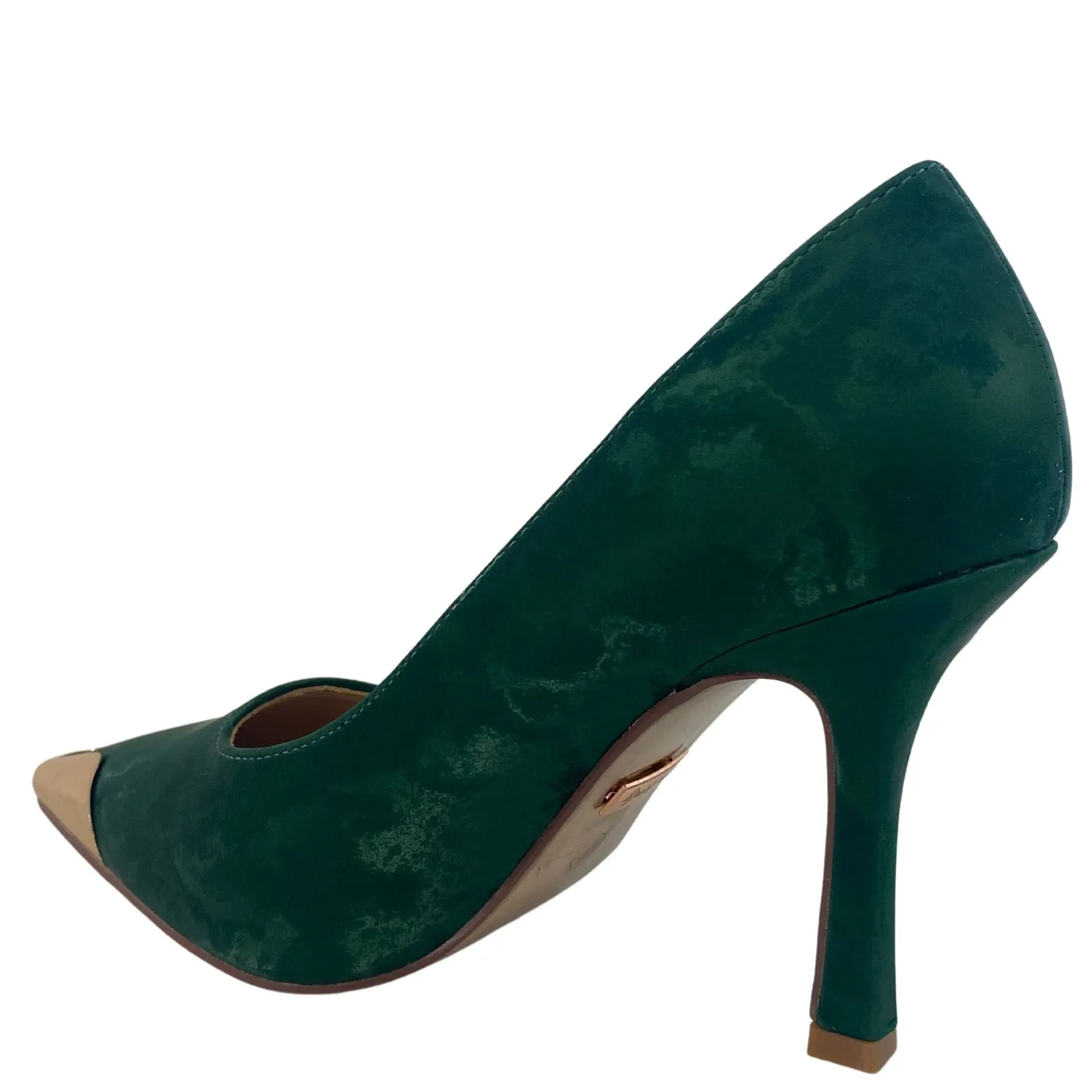Una Healy Gold Tipped Toe Stiletto Shoes - Emerald