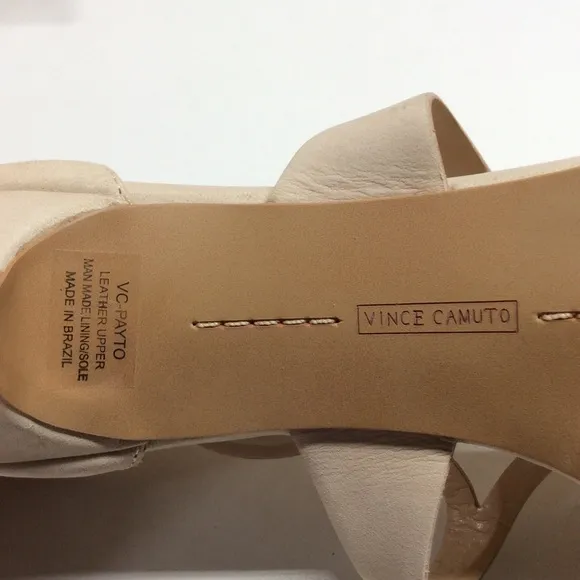 Vince Camuto Payto Nude Heels, Suede upper, Size 9.5