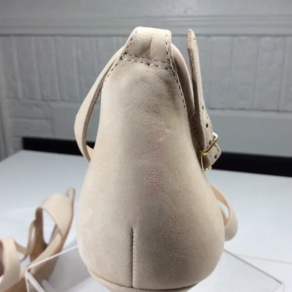 Vince Camuto Payto Nude Heels, Suede upper, Size 9.5