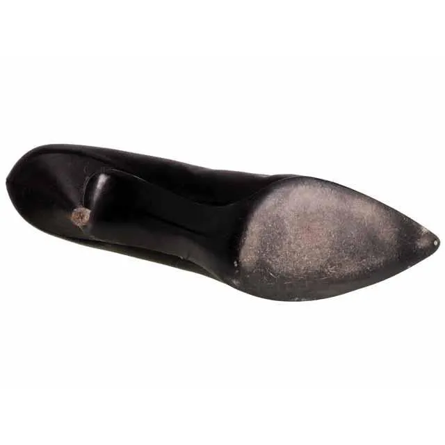 Vintage Stiletto Heels Shoes Black Satin  Pointed Womens 9 B 1950s