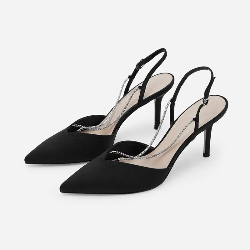 Women Pointed Toe Slingback Sandals