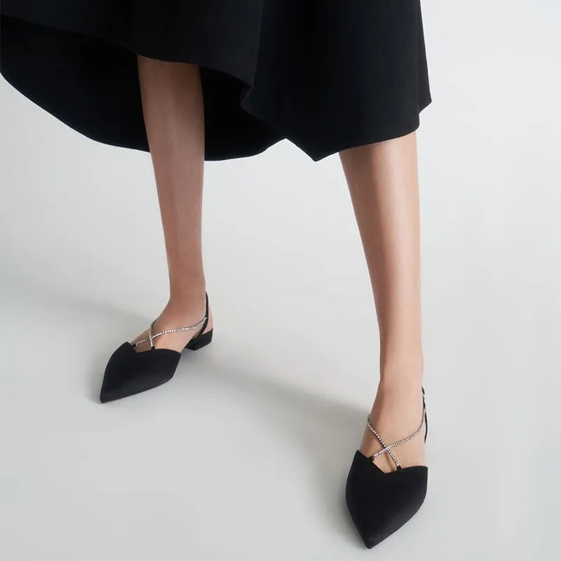 Women Pointed Toe Slingback Sandals