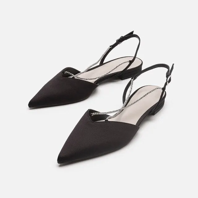 Women Pointed Toe Slingback Sandals