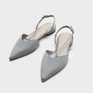 Women Pointed Toe Slingback Sandals