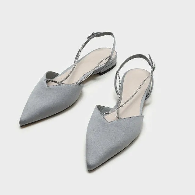 Women Pointed Toe Slingback Sandals
