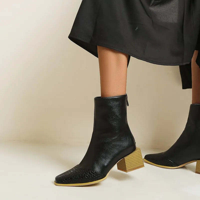 Women's Ankle Boots  Chunky Heels