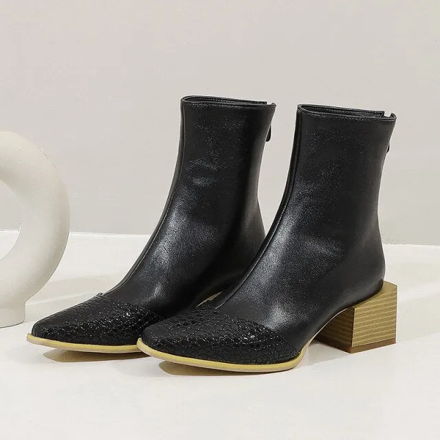Women's Ankle Boots  Chunky Heels