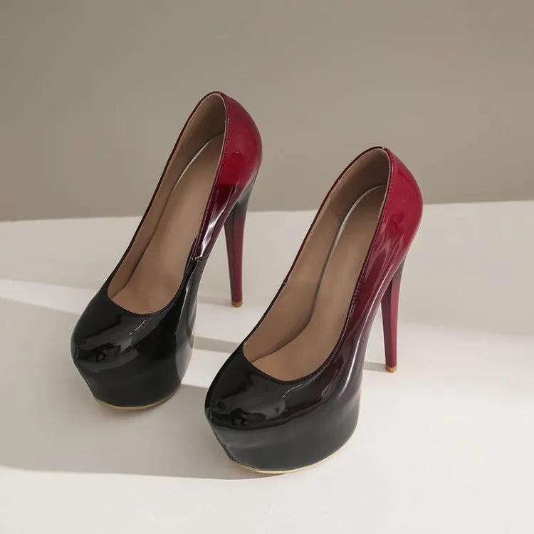 Women's Ankle Strap High Heel Platform Pumps