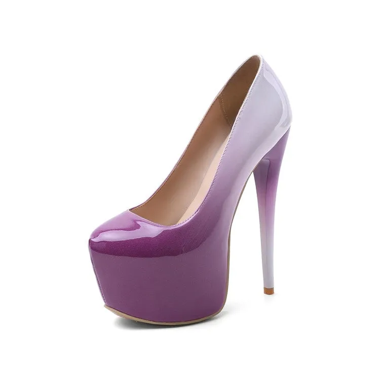 Women's Ankle Strap High Heel Platform Pumps