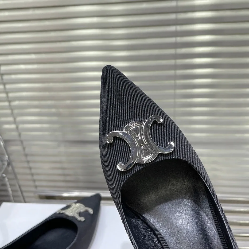 WOMEN'S HIGH HEELS BLACK CALFSKIN
