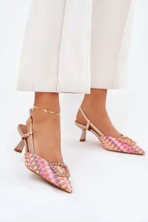Women's high heels with an open heel