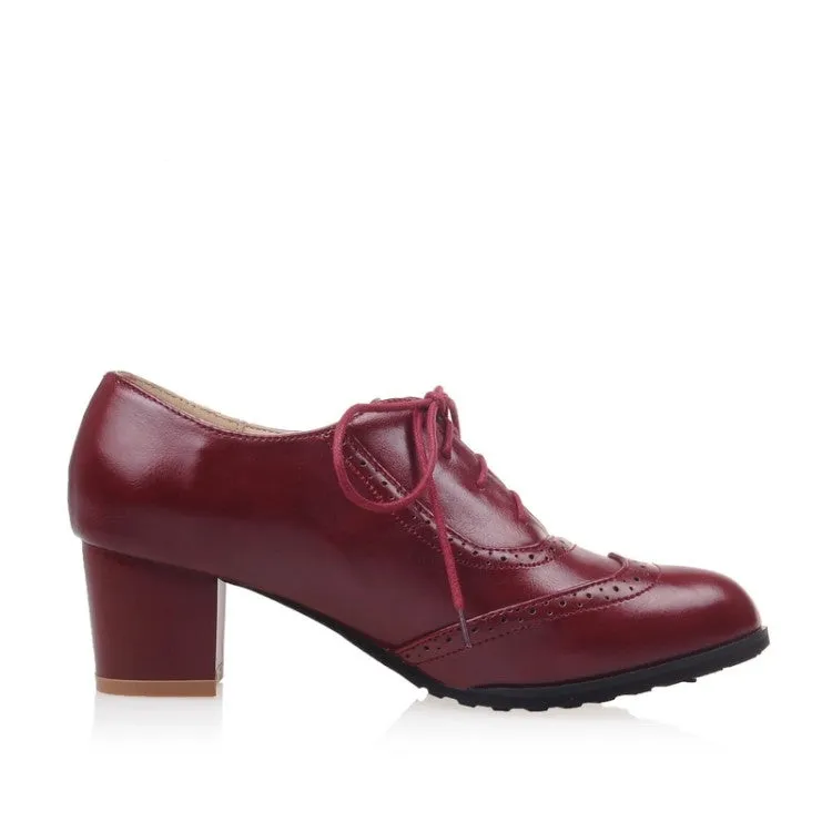 Women's Lace Up High Heel Shoes