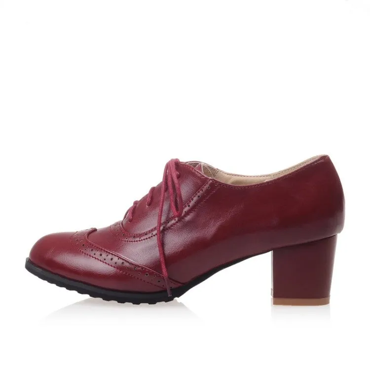 Women's Lace Up High Heel Shoes