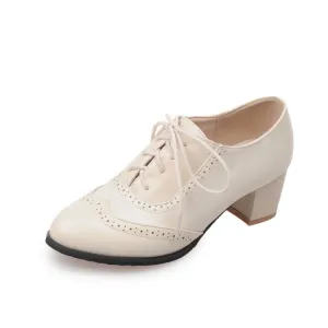 Women's Lace Up High Heel Shoes