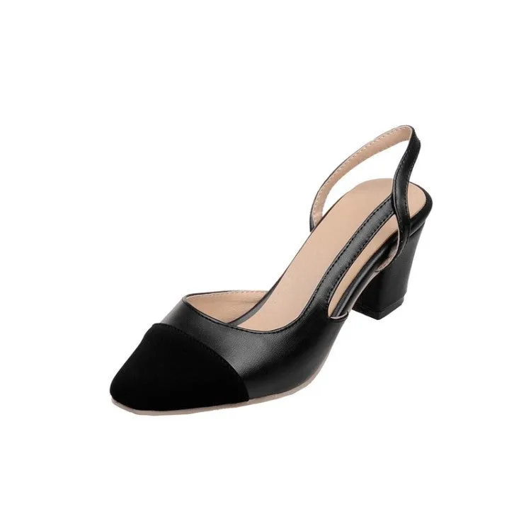Women's Slingbacks Mid Heeled Sandals Dress Shoes for Summer 7633