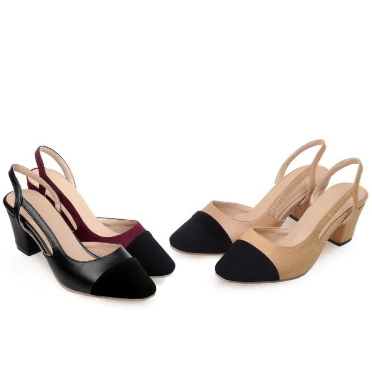 Women's Slingbacks Mid Heeled Sandals Dress Shoes for Summer 7633