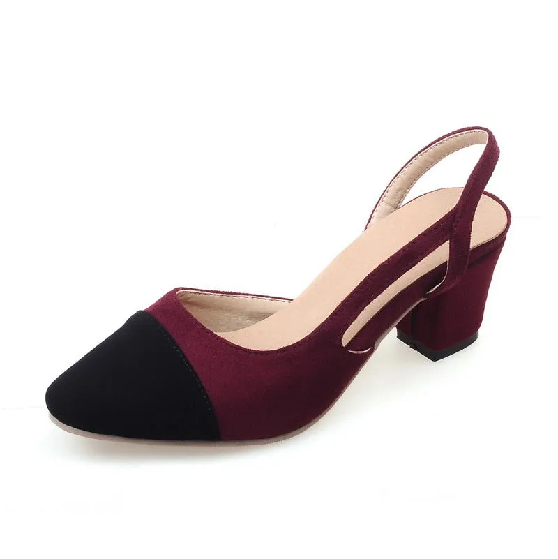 Women's Slingbacks Mid Heeled Sandals Dress Shoes for Summer 7633