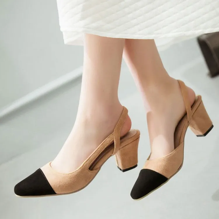 Women's Slingbacks Mid Heeled Sandals Dress Shoes for Summer 7633