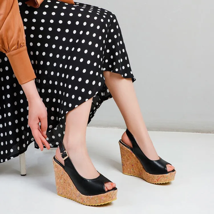 Women's Slingbacks Platform Wedges Sandals