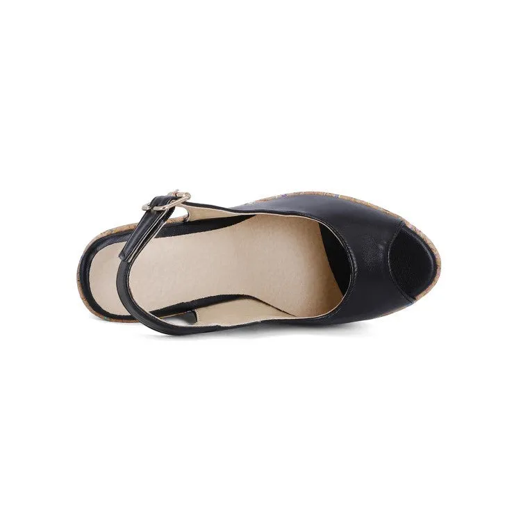 Women's Slingbacks Platform Wedges Sandals