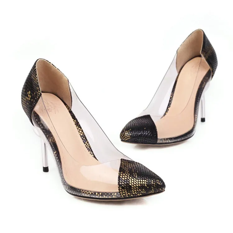 Women's Transparent High Heel Pumps