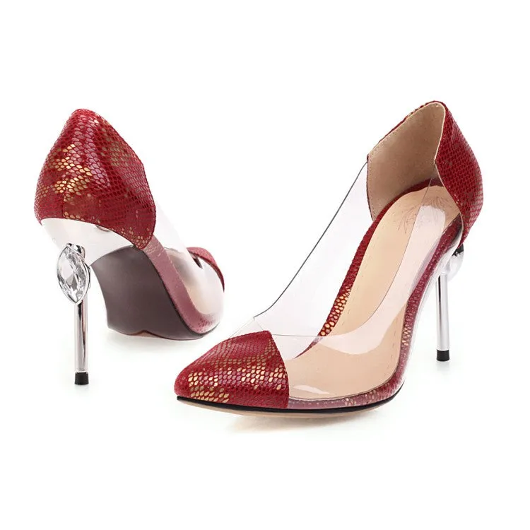 Women's Transparent High Heel Pumps