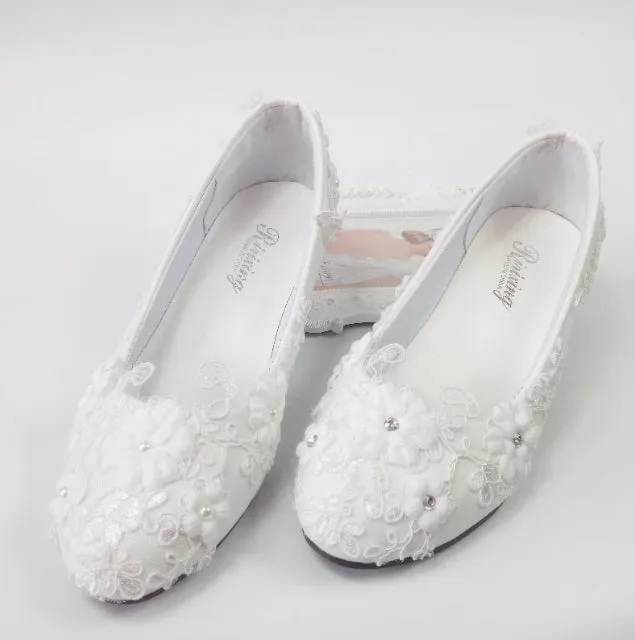 Women's Wedding Shoes Decorative Heel Wedding Heels Bridal Shoes With Beading WS0014