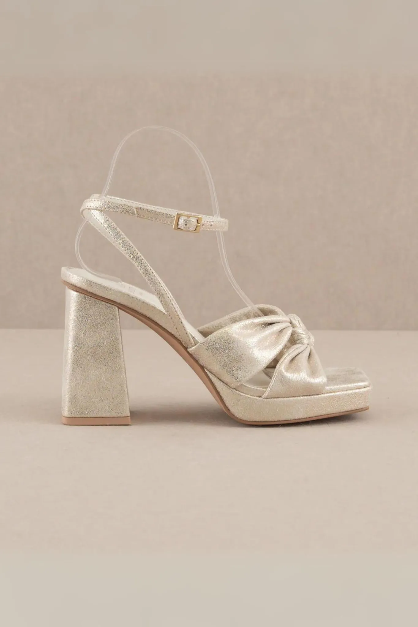 Zoey Platform Heels Gold