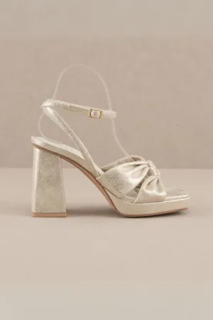 Zoey Platform Heels Gold